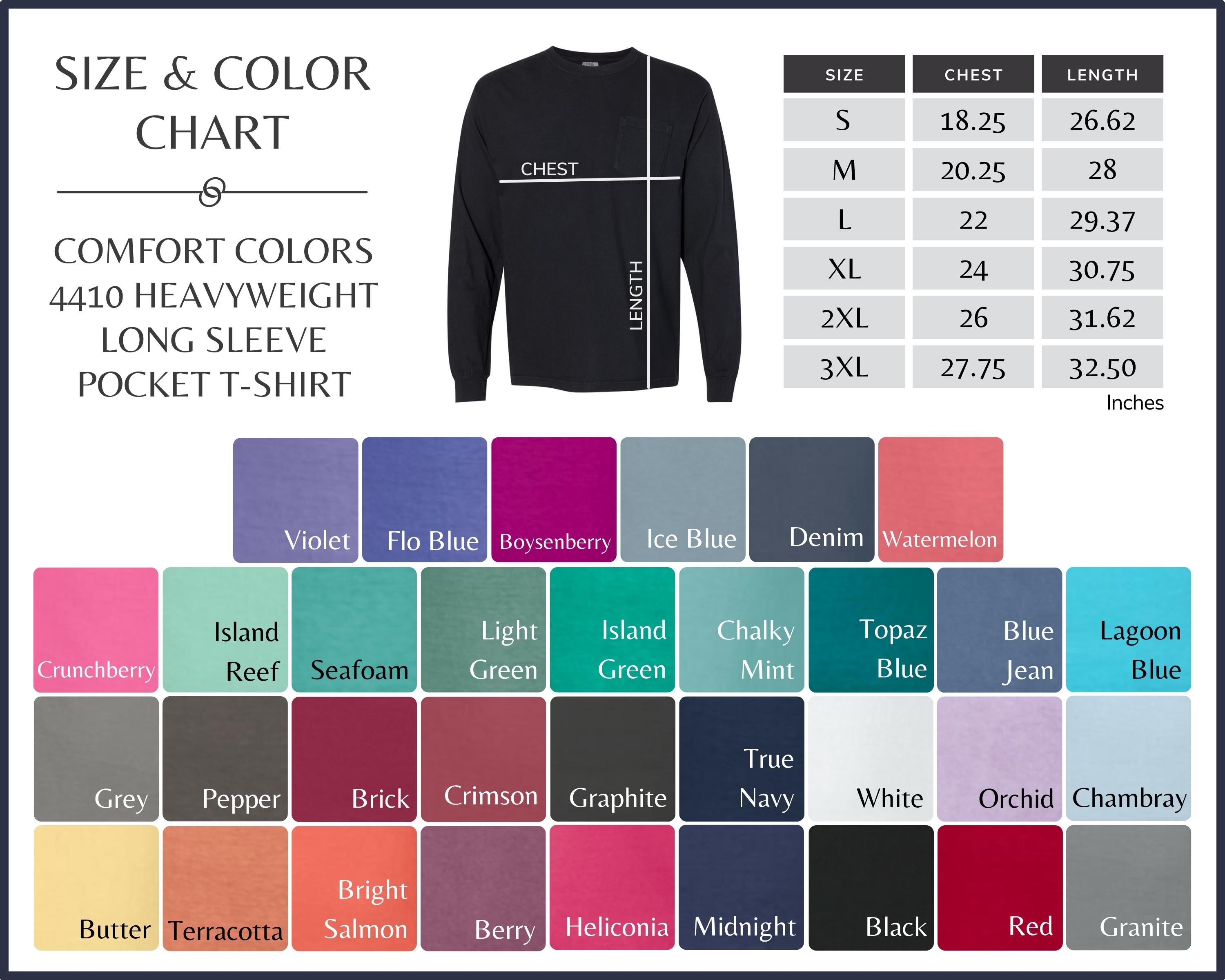 Comfort Colors - Garment-Dyed Heavyweight Long Sleeve Pocket T-Shirt - 4410