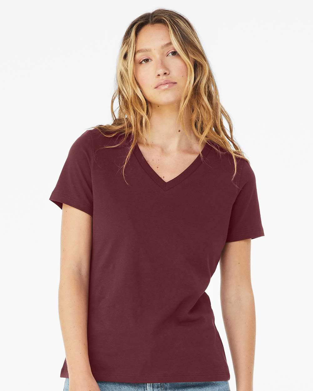 BELLA + CANVAS - Women’s Relaxed Jersey V-Neck Tee - 6405