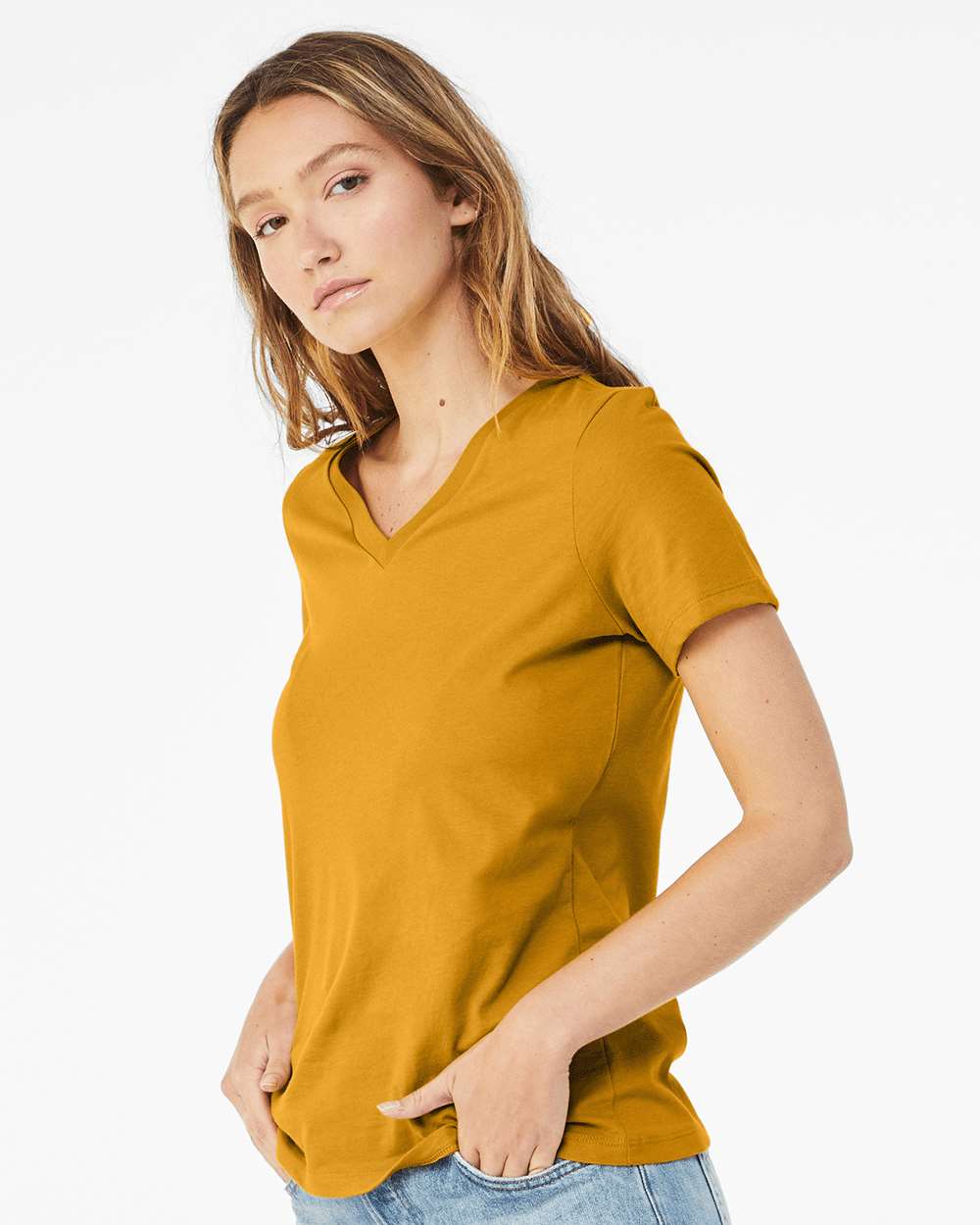 BELLA + CANVAS - Women’s Relaxed Jersey V-Neck Tee - 6405